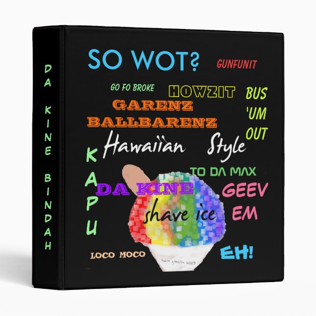 Hawaiian Style Pidgin English  Binder (Front/Spine)