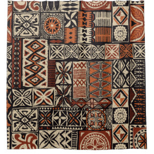 Hawaiian style tapa tribal fabric abstract patchwo