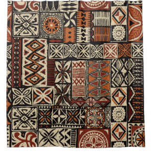 Hawaiian style tapa tribal fabric abstract patchwo