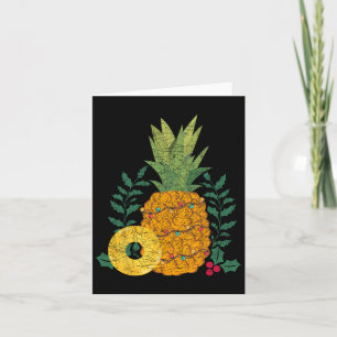Hawaiian Summer Fruit Pineapple Tropical Christmas Card