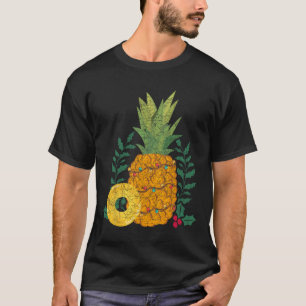 Hawaiian Summer Fruit Pineapple Tropical Christmas T-Shirt