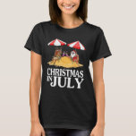 Hawaiian Summer Party Santa Reindeer Christmas In  T-Shirt<br><div class="desc">Hawaiian Summer Party Santa Reindeer Christmas In July Funny</div>