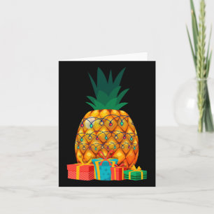 Hawaiian Summer Tropical Fruit Pineapple Christmas Card