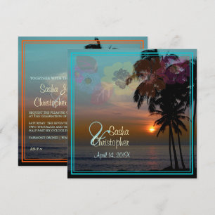 HAWAIIAN SUNSET/BEACH/LUAU/INVITATIONS INVITATION