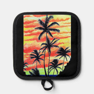 Hawaiian Sunset Coco Palms Pot Holder