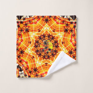 Hawaiian Sunset Coco Palms Wash Cloth