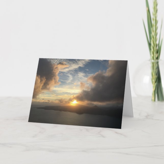hawaiian sunset greeting card (Front)
