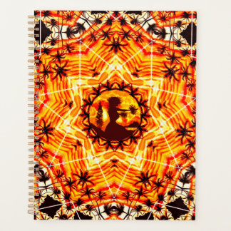 Hawaiian Sunset Hula Palms  Planner