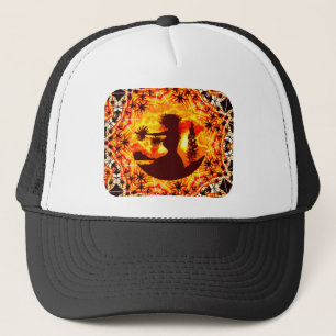 Hawaiian Sunset Hula Palms Trucker Hat
