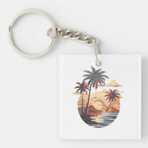Hawaiian sunset keychain