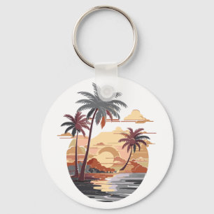 Hawaiian sunset  keychain