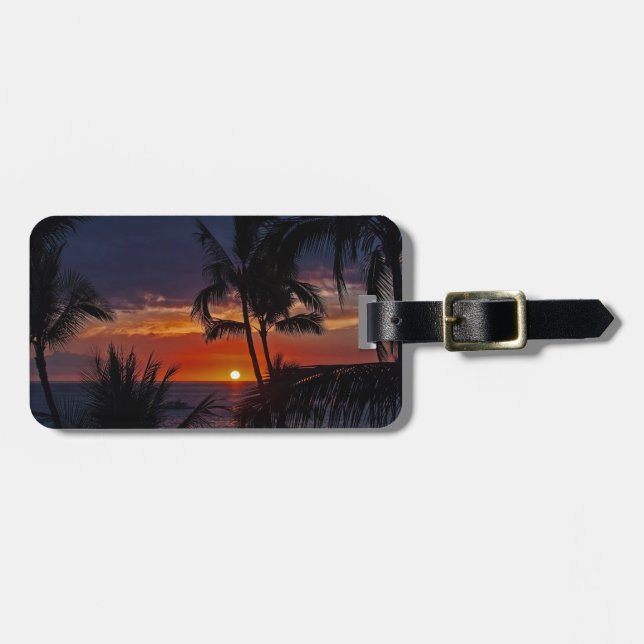 Hawaiian Sunset Luggage Tag (Front Horizontal)
