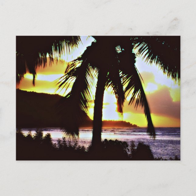 Hawaiian Sunset Postcard (Front)