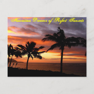 Hawaiian Sunset Postcard - Customized