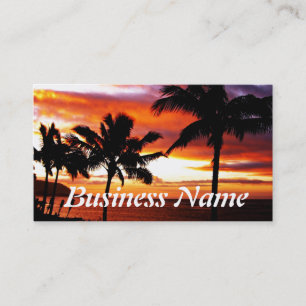 Hawaiian Sunset print Business Card
