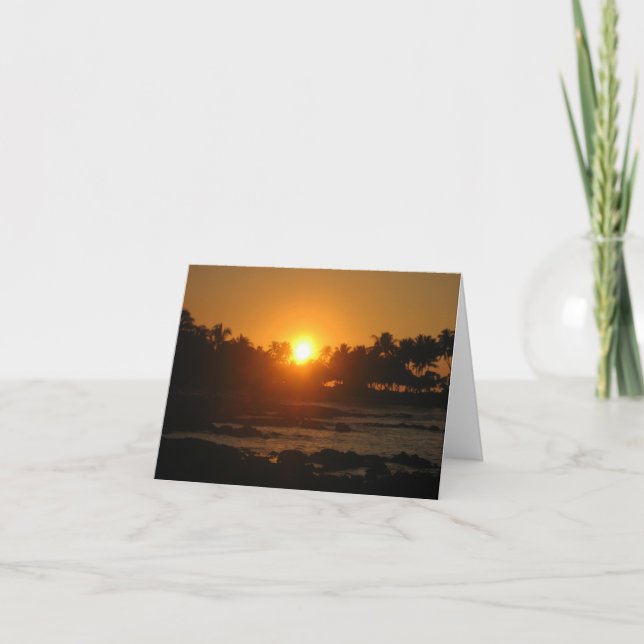 Hawaiian Sunset Thank You Card (Front)