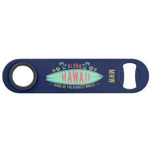Hawaiian Surfer custom monogram bottle opener Speed Bottle Opener