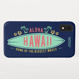 Hawaiian Surfer custom monogram phone cases