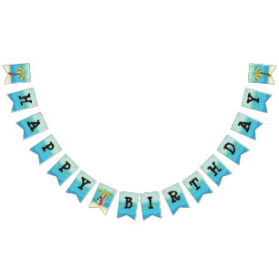 Hawaiian Surfer Girl Bunting Flags