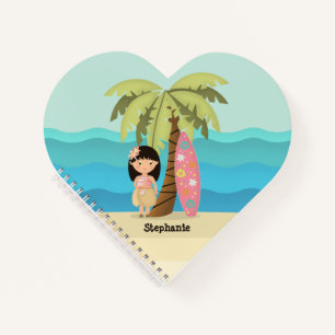 Hawaiian Surfer Girl Notebook