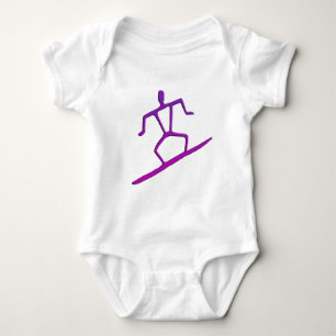 Hawaiian Surfer Petroglyph Infant Baby Bodysuit
