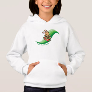 Hawaiian Surfing Bunny Holiday Green Cartoon Band