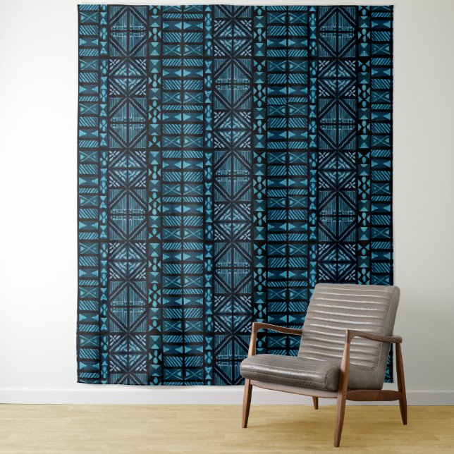 Hawaiian Tapa Pattern Tapestry (In Situ)