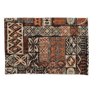 Hawaiian Tapa: Tribal Patchwork Pillowcase