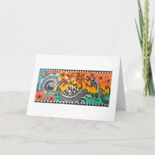 Hawaiian Themed blank Card