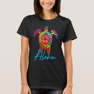 Hawaiian Tie Dye Sea Turtle Aloha  For Family Vaca T-Shirt