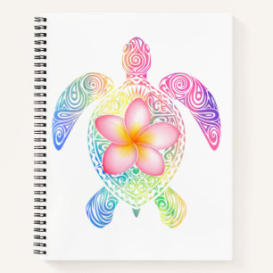 Hawaiian Tie Dye Sea Turtle T-shirt Notebook