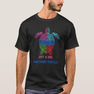 Hawaiian Tie Dye Sea Turtle Womens V Neck T-Shirt