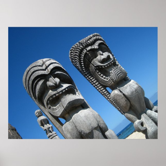 Hawaiian Tiki Gods Poster (Front)