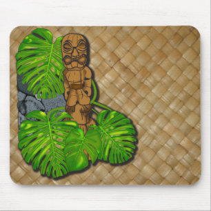 Hawaiian Tiki Lauhala Mousepad