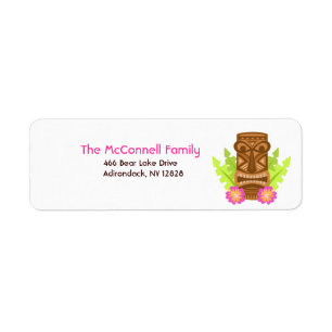 HAWAIIAN TIKI LUAU ADDRESS LABELS