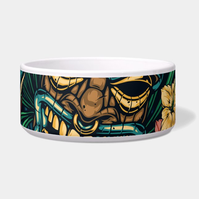 Hawaiian Tiki Mask Tropical Pattern (Front)