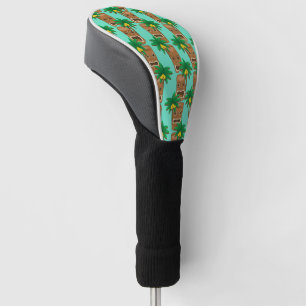 Hawaiian Tiki Repeat Pattern Golf Head Cover