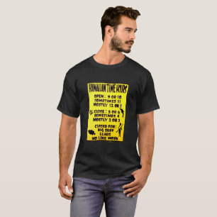 Hawaiian Time Hours Open Closed Sign Island Time T-Shirt