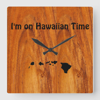Hawaiian Time Square Wall Clock