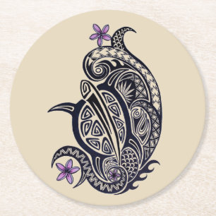 Hawaiian Tribal Honu Sea Turtle coasters