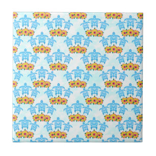 Hawaiian Tribal Sea Turtles Tile