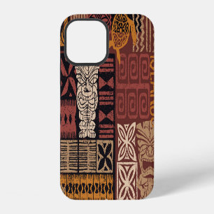 Hawaiian Tribal: Vintage Fabric Patchwork iPhone 12 Case