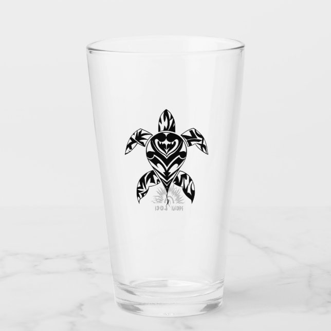 Hawaiian Tribe Turtle Beer Glass (Front)