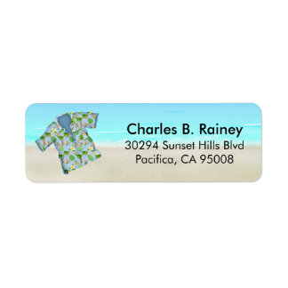 Hawaiian Tropical Beach Shirt Return Address