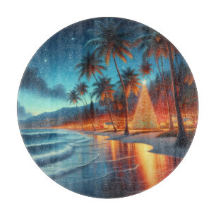 Hawaiian/Tropical Christmas Cutting Board