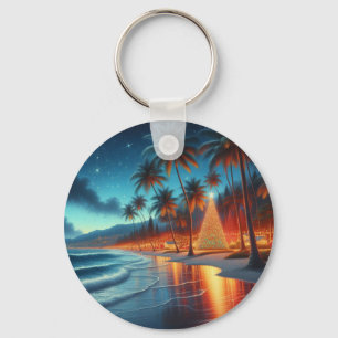 Hawaiian/Tropical Christmas Keychain