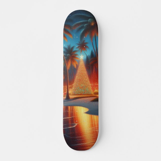 Hawaiian/Tropical Christmas  Skateboard (Front)