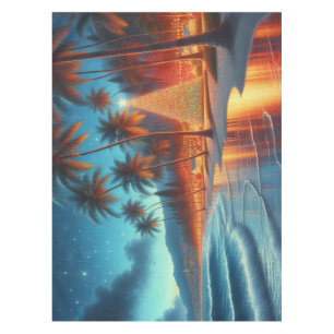 Hawaiian/Tropical Christmas Tablecloth