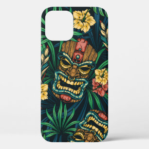 Hawaiian tropical colorful seamless pattern with t iPhone 12 case