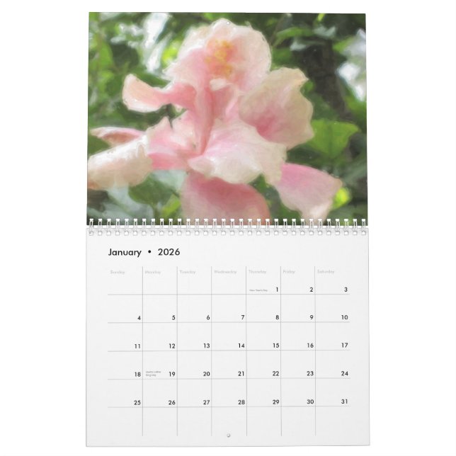 Hawaiian Tropical Flora 2015 Calendar (Jan 2026)